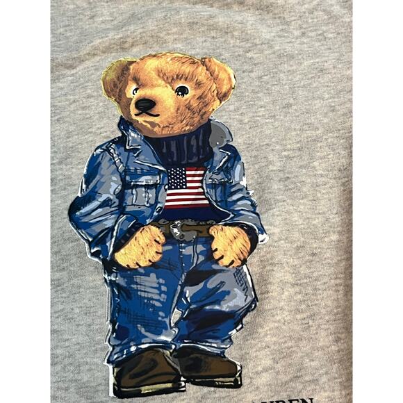 Polo by Ralph Lauren Gray Sweatshirt with Bear Graphic - Picture 5 of 8